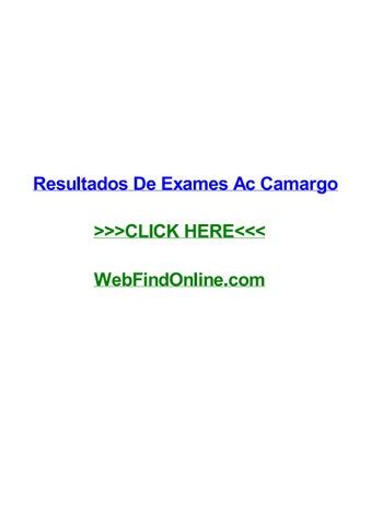 accamargo resultados|ac camargo resultado exame.